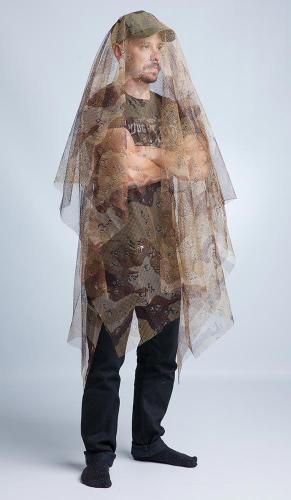 US individual camouflage cover, 6-col desert, surplus.