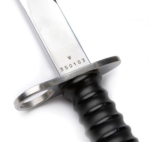 Swiss Stgw. 57 Bayonet with Frog, surplus.