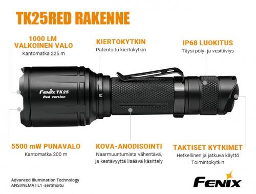 Fenix TK25 RED flashlight.