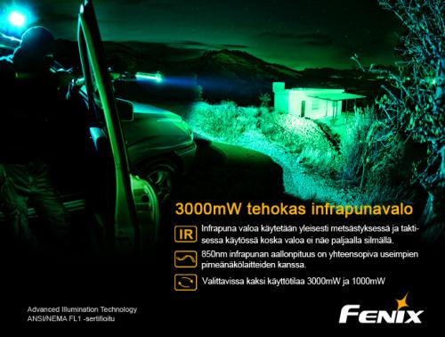 Fenix TK25 IR Flashlight with Infrared Illuminator.