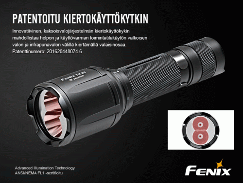 Fenix TK25 IR Flashlight with Infrared Illuminator. 