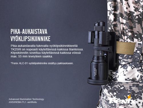 Fenix TK25 IR Flashlight with Infrared Illuminator.