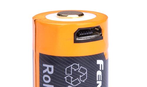 Fenix CL09 Rechargeable Lantern. The battery itself can be directly charged with a Micro USB cable.