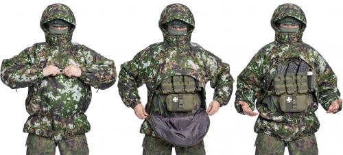 Särmä TST L5 Thermal Anorak. The front zipper opens up to give access to your gear.