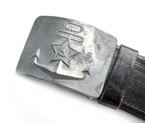 Soviet navy webbing belt, rubberized, surplus.