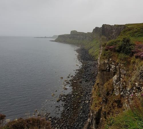 Steep cliffs on the coast.