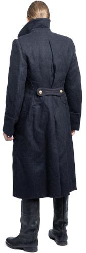 Soviet wool greatcoat, black, surplus.