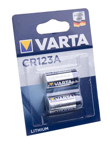 Varta Lithium CR123A battery, 2-pack. 
