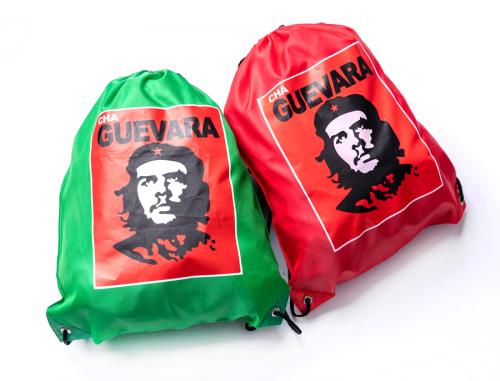 Cha Guevara drawstring bag, surplus. Available in two colours depending on your position between eco-fascism and full-blown communism.