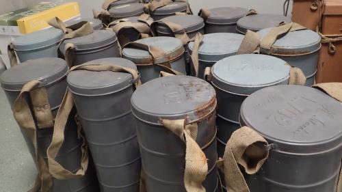 Belgian L.702 gas mask canister, surplus.