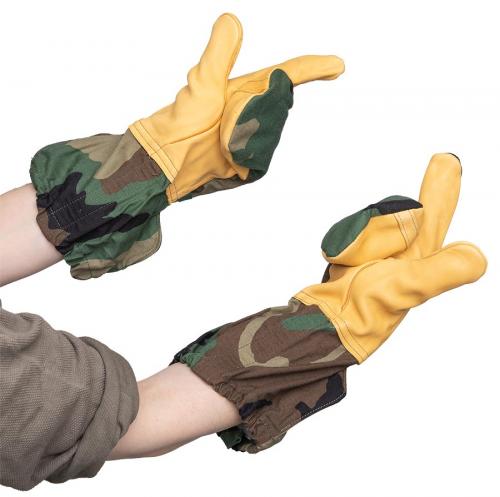 US M-1965 shell mittens with trigger finger, surplus. The separate finger allows you to present gang signs.