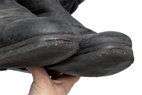 Soviet officer's field boots #8. The sole has a slight grin at the nose.