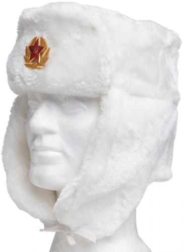 Russian fur hat with Soviet cockade. 