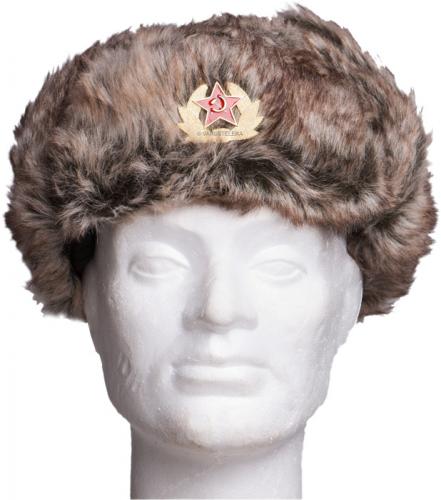 Russian fur hat with Soviet cockade.