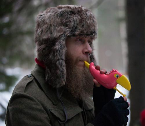 Russian fur hat with Soviet cockade.
