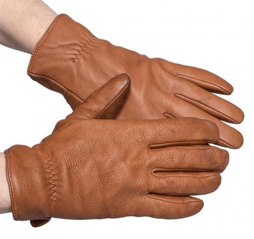 Mutka Deerskin Gloves. The glove in the front has been used for one year and is showing a character of its own.