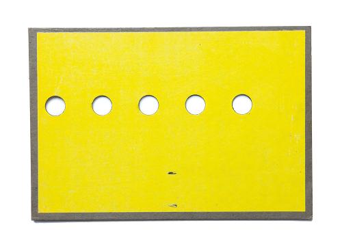 Soviet warning sign, NBC, surplus. Backside. Measurements 30 x 20,5 cm.