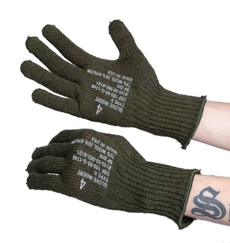 US Wool Glove Inserts, Surplus.