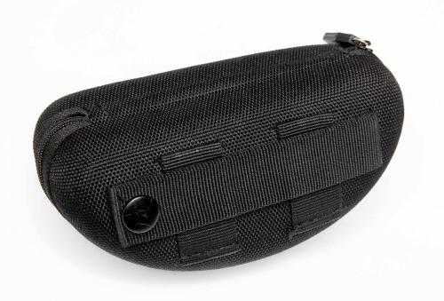 ESS Crossbow One ballistic glasses with case, surplus. The case can be attached to your equipment.