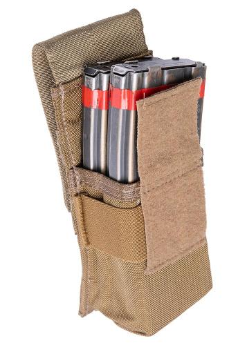 Eagle Industries M4/2 (MP1) Double Magazine Pouch, Coyote Brown, surplus.