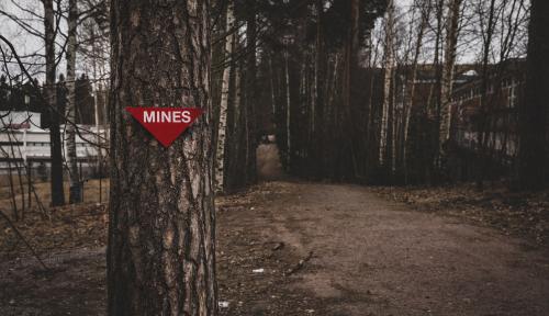 US metal mine danger sign, surplus.