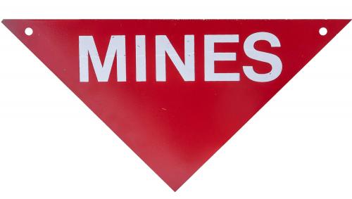 US metal mine danger sign, surplus US metal mine danger sign, surplus