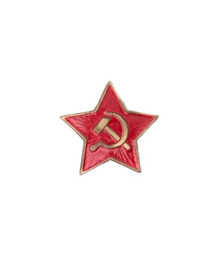 Soviet enlisted mens red star cockade, old model, full colour, surplus Soviet enlisted mens red star cockade, old model, full colour, surplus