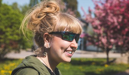 Magpul Summit Ballistic Sunglasses. Matte Black / Rose-Blue