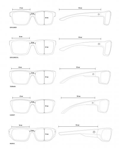 Magpul Summit Ballistic Sunglasses. Note that the Terrain is very similar to Summit, but a bit wider.