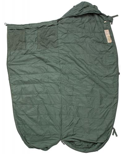 British modular "Tropen" sleeping bag, surplus. Opens up completely, forming a blanket!