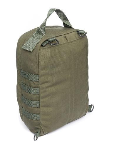 Särmä TST CP10 Mini Combat Pack w. Padded Shoulder Straps. The main bag without straps can be attached to pretty much anything.