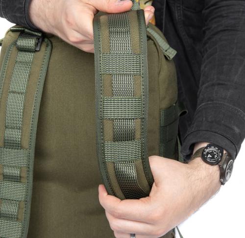 Särmä TST CP10 Mini Combat pack. The padded shoulder straps have provisions for small PALS pouches.