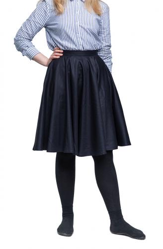 Jämä Circle Skirt. Dark blue