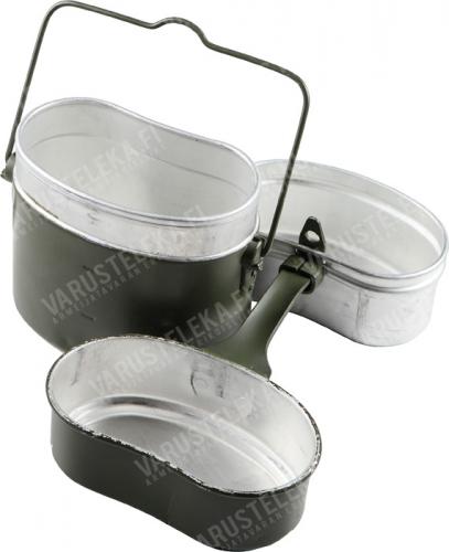 BW mess tin, green, used BW mess tin, green, used