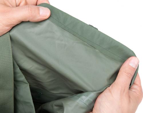 British modular compression bag, surplus. PU coated on the inside. The bag is essentially splashproof.