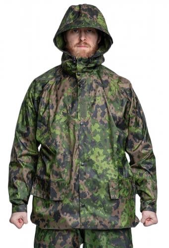 Finnish M13 rain jacket. The hem can be tightened and folded.