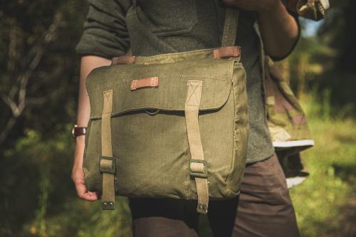 Romanian Breadbag, Green, Surplus. 