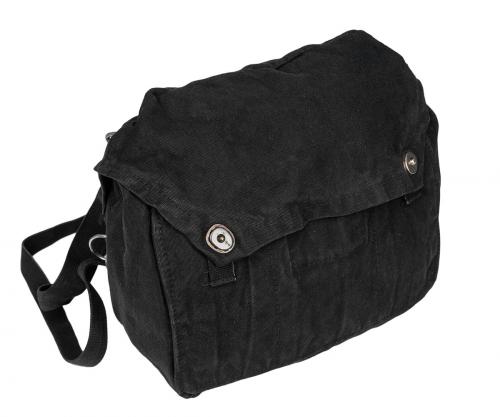 Finnish gas mask bag, dyed black, surplus Finnish gas mask bag, dyed black, surplus