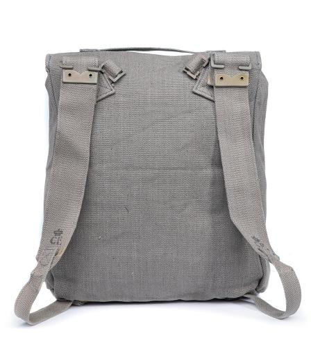 Danish Pattern 37 Large Pack, grey, with shoulder straps, surplus.