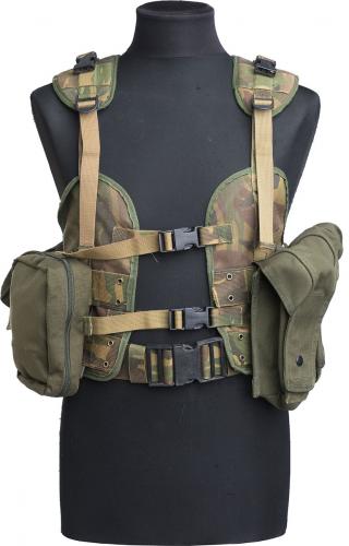 Dutch M93 ALICE-style Combat Vest w.o. Belt, DPM, Surplus. A couple of MOLLE pouches attached for demonstration. Pouches not included.