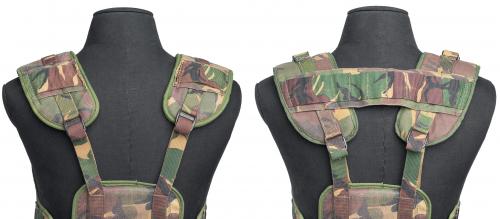Dutch M93 ALICE-style Combat Vest w.o. Belt, DPM, Surplus. We happened upon a cut shoulder harness and took a pic. Usually, the harness is in one piece.