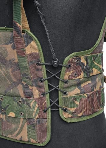Dutch M93 ALICE-style Combat Vest w.o. Belt, DPM, Surplus. Corset-style adjustments on the sides of the backpiece.