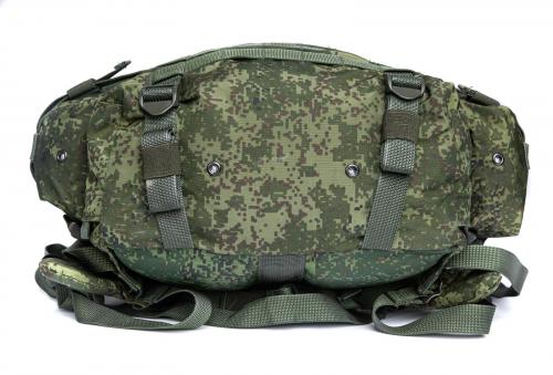 Russian 6Sh112 daypack, Digiflora, surplus. Long-ish straps to attach stuff under the pack. Note the drain grommets.
