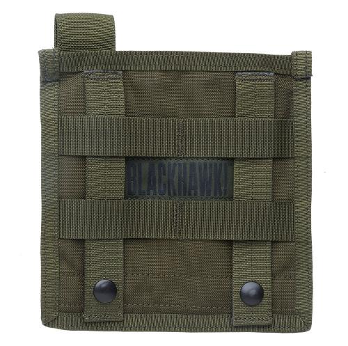 Blackhawk Admin Pouch, green, surplus. Attaches to a 4x4 area of PALS webbing.