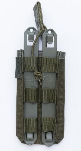 Blackhawk Single M4/M16 Open Top Mag Pouch, Green, Surplus. Attaches to four rows - no more, no less.