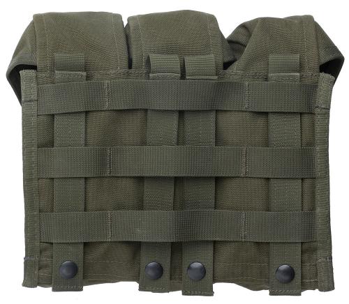 Blackhawk AK/M4 Triple Mag Pouch, green, surplus. The usual PALS attachment in 6x5 size.