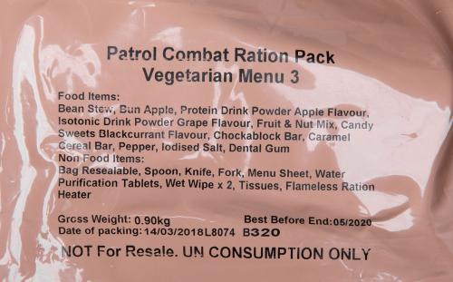 British 12h field ration pack, surplus.