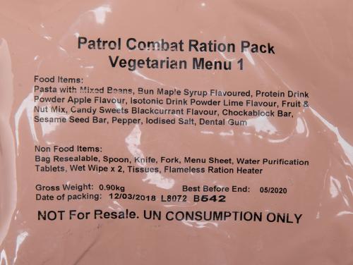 British 12h field ration pack, surplus.