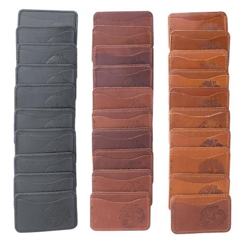 Jämä Card Wallet, Leather. Black, brown, honey. Tones vary.