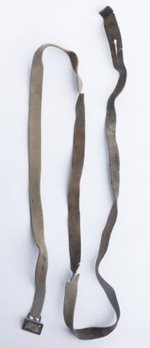 Finnish leather sling, heavily used, surplus.